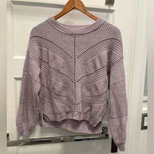 Madewell size M women’s lavender loose knit pullover sweater cashmere blend
